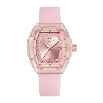 Bonia Contemporary BNB10881-2977 Pink Silicone Women Watch